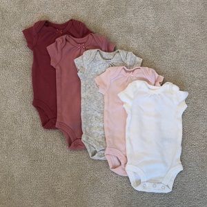 Carter’s Baby Girl Bodysuits - Set of 5